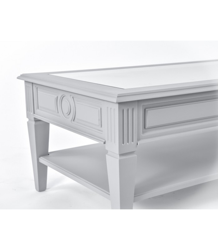 Table rectangulaire présentée ici en 1200x600 en Brun stone