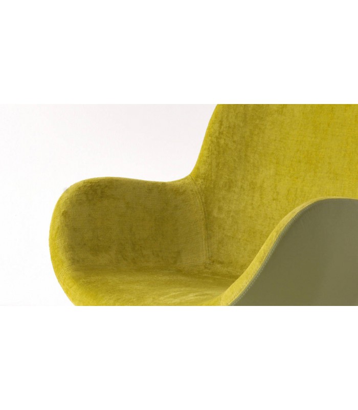 Fauteuil Design Roméo pied bombé inspiration 60's