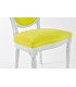 Chaise Louis XVI finition blanchie - velours Lemon