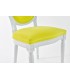 Chaise Louis XVI finition blanchie - velours Lemon