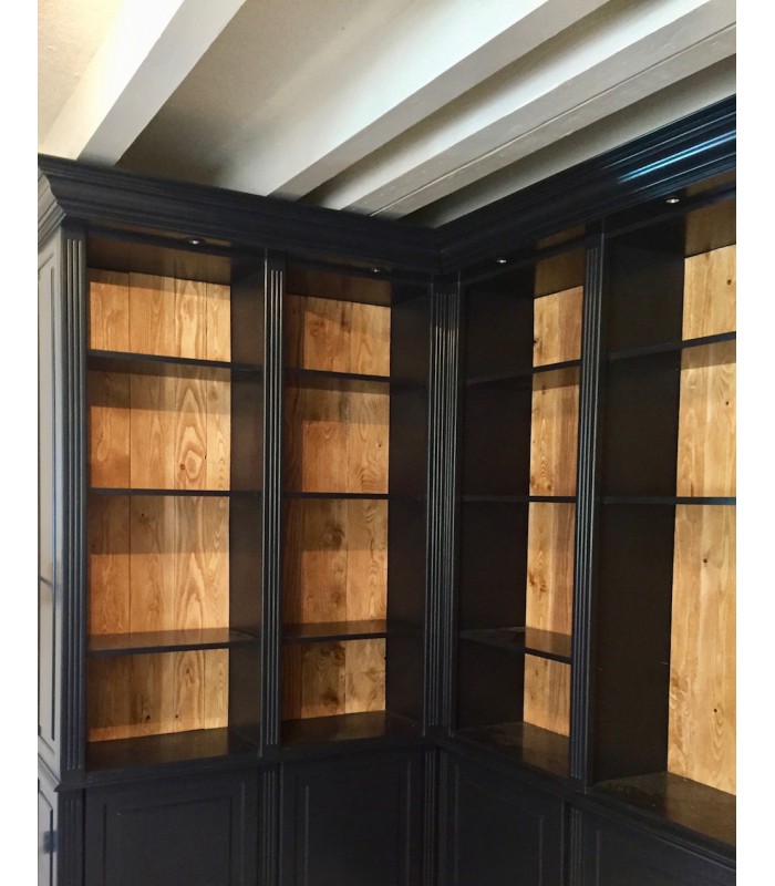 bibliothèque victoria fond bois naturel