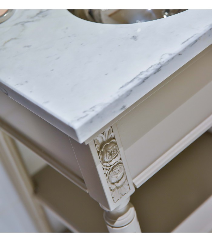 Meuble salle de bain néoclassique en bois Marie-Antoinette