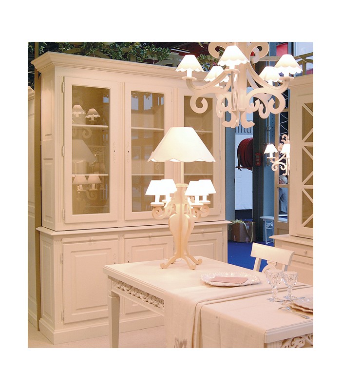 Vaisselier Églantine 3 portes en bois