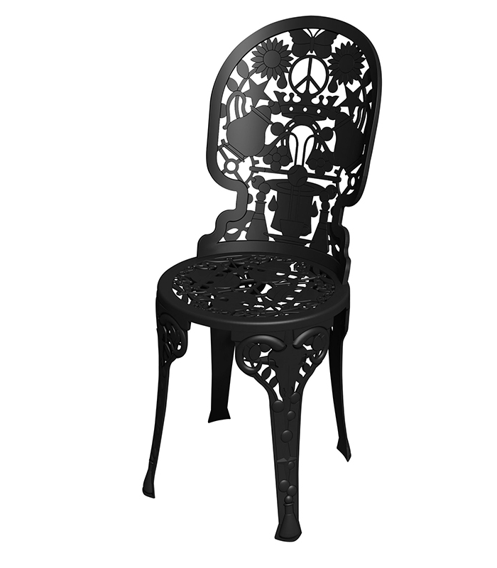 chaise industrielle Seletti noire