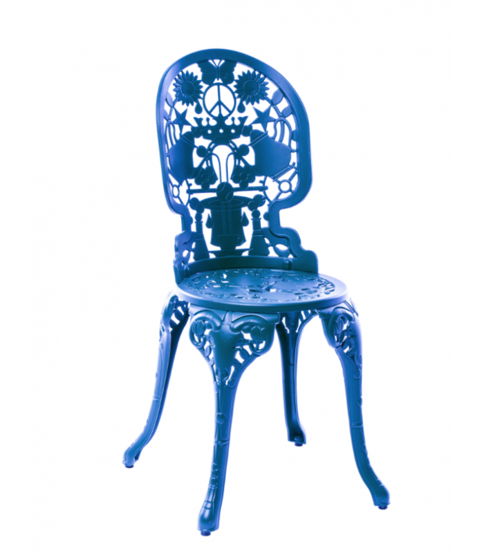 Chaise industrielle Seletti bleue