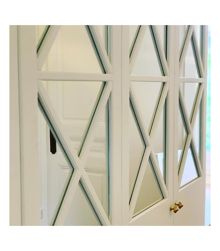Porte de dressing en bois avec miroirs CAPUCINE