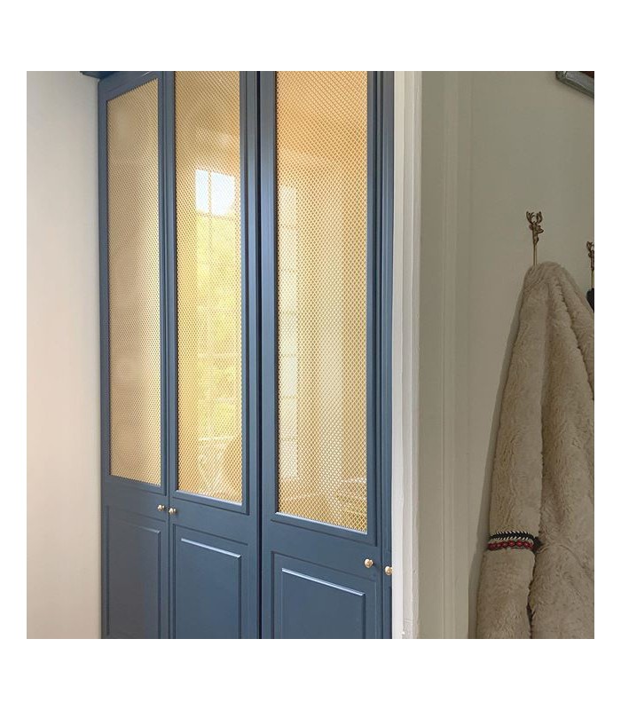 Porte de dressing en laiton avec miroir KARL