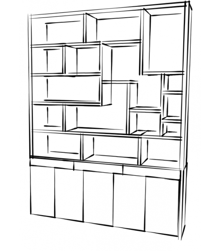 Bibliothèque déstructurée Marie-Lou