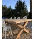table de jardin en bois de teck