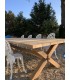table de jardin en bois de teck